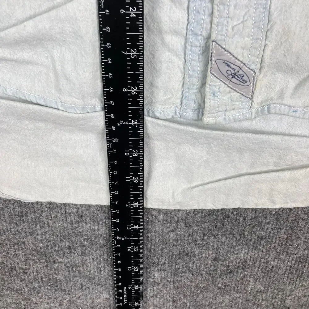 Levi's Button-Up Shirt Mens Size‎ M Light Wash Denim Long Sleeve Western Style